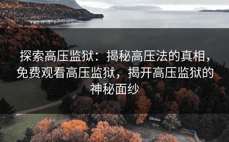探索高压监狱：揭秘高压法的真相，免费观看高压监狱，揭开高压监狱的神秘面纱