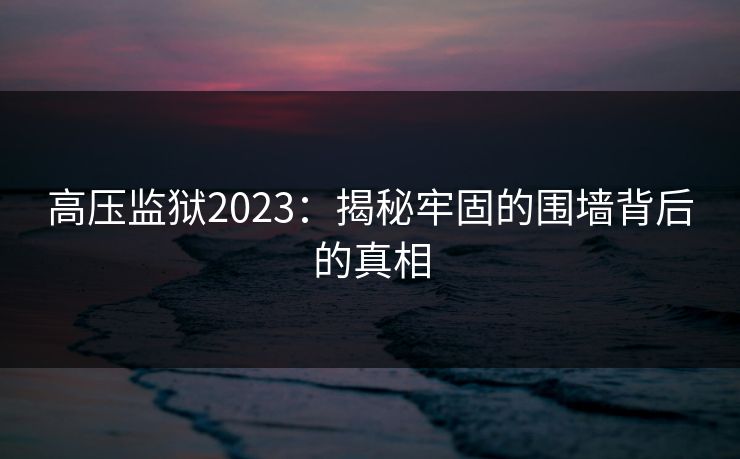 高压监狱2023：揭秘牢固的围墙背后的真相