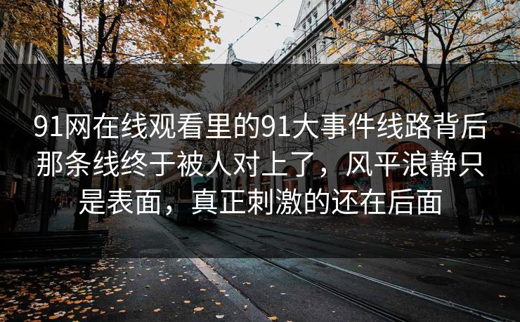 91网在线观看里的91大事件线路背后那条线终于被人对上了，风平浪静只是表面，真正刺激的还在后面